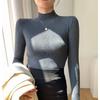 Women's Knitted Jumper Autumn Winter Half-high Neck SlimLong-sleeved Pullover Sweater Women's Knitted Bottoming Shirt