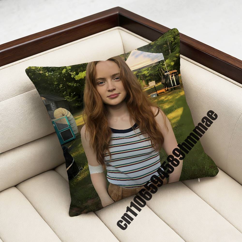 For Cool Funny SSadie Sink Throw Pillow Case Sham Xcm Xcm Square Bedroom Pillowcase Cushion Cover