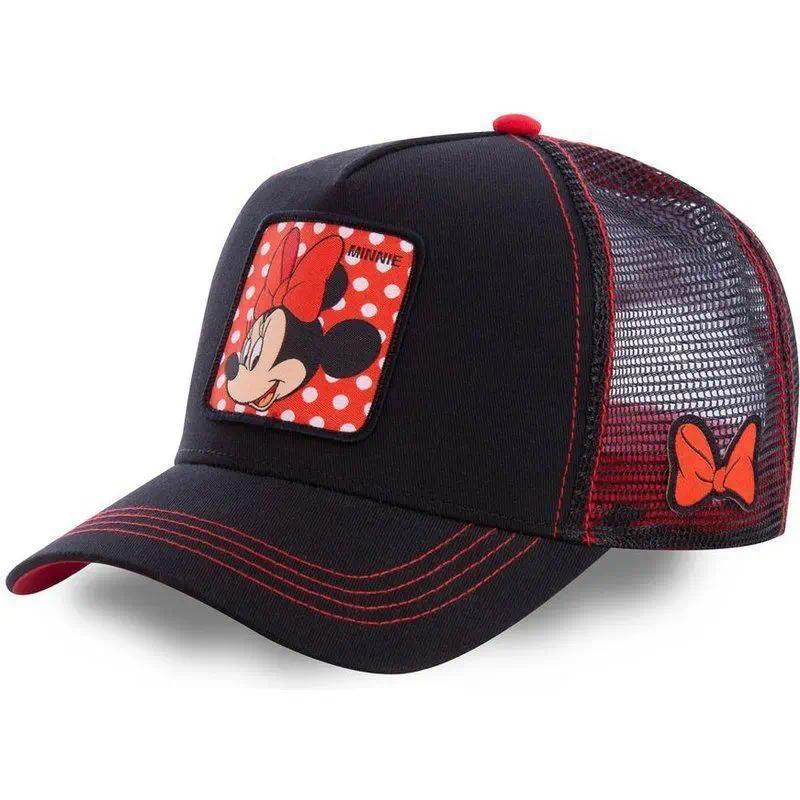 Cartoon Anime Baseball Cap Cute Embroidery Mickey Donald Duck Sun Hat Adjustable Outdoor Trucker Mesh Hat Fashion Boy Hip Hop Urban Street Stylecap