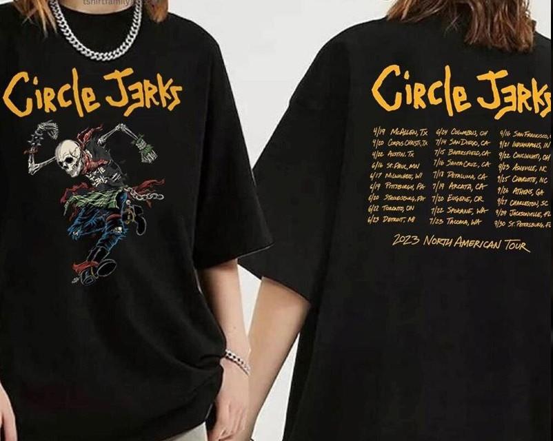 Circle Jerks 2023 North American Tour T-Shirt Music Shirt Unisex shirt S