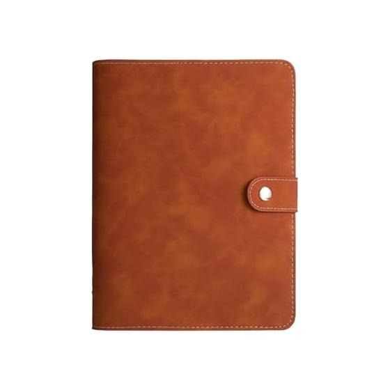 Book Cover A5 Notebook Cover Waterproof Leather High Quality Synthetic Leather Book Cover Journaling Notebook Stationery School Office (Amber Brown)