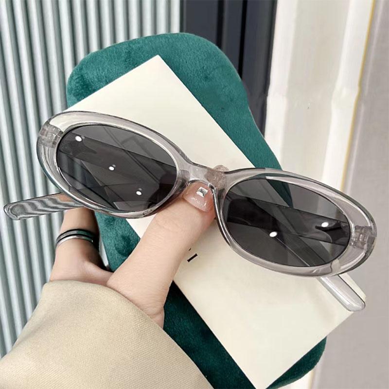 New Small Frame Oval Shape Sunglasses Women Brand Designer Fashion Sun Glasses Men'S Outdoor Hip-Hop Eyewear Uv400