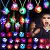 1-96PCS Halloween Glow Rings LED Light Up Pumpkin Wristband for Kids Christmas Party Decoration Holiday Accessories