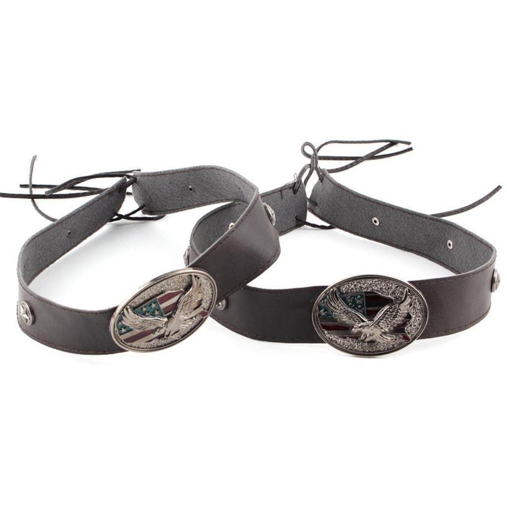 Carved Eagle Buckle Hat Belt for Cowboy Hat/Weaving Hat Western Style Multiple Functional Decorative Hat Strap for Adult