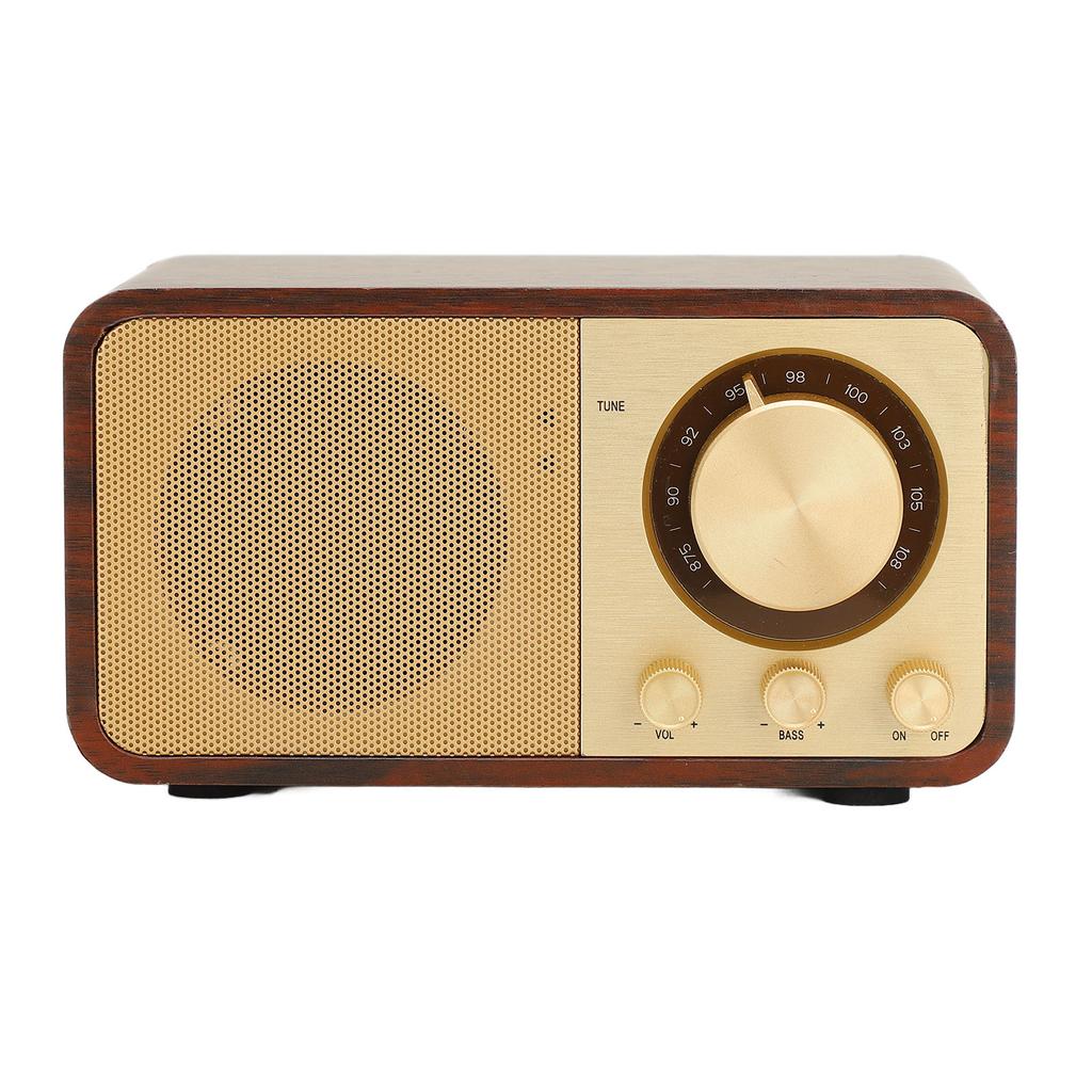 Retro Holz Bluetooth Lautsprecher Klare Klangqualität Mini Tragbarer Kabelloser Vintage Holz Lautsprecher für Cafés Restaurants
