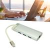 6 in 1 Docking Station Type C to PD 3USB3.0 High Definition Multimedia Interface RJ45 Expansion Dock