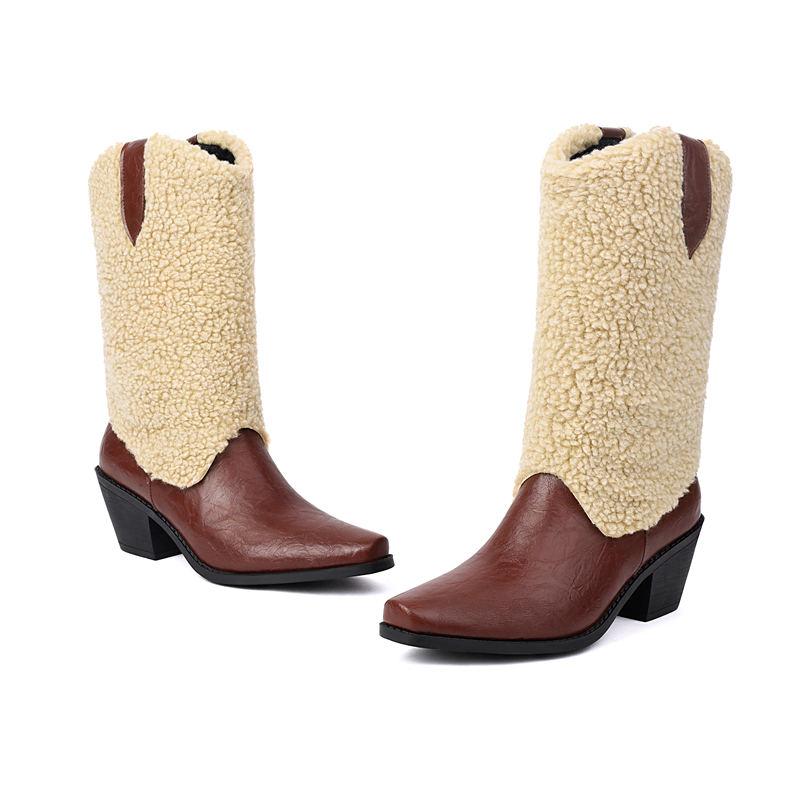 

Женские ботильоны на высоком каблуке, осенне-зимние, новые, на толстом каблуке, модные, ботильоны большого размера 35 красный