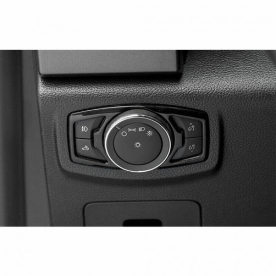 Car Headlight Switch Control Frame Cover For Ford F-150 2015- Bright Black