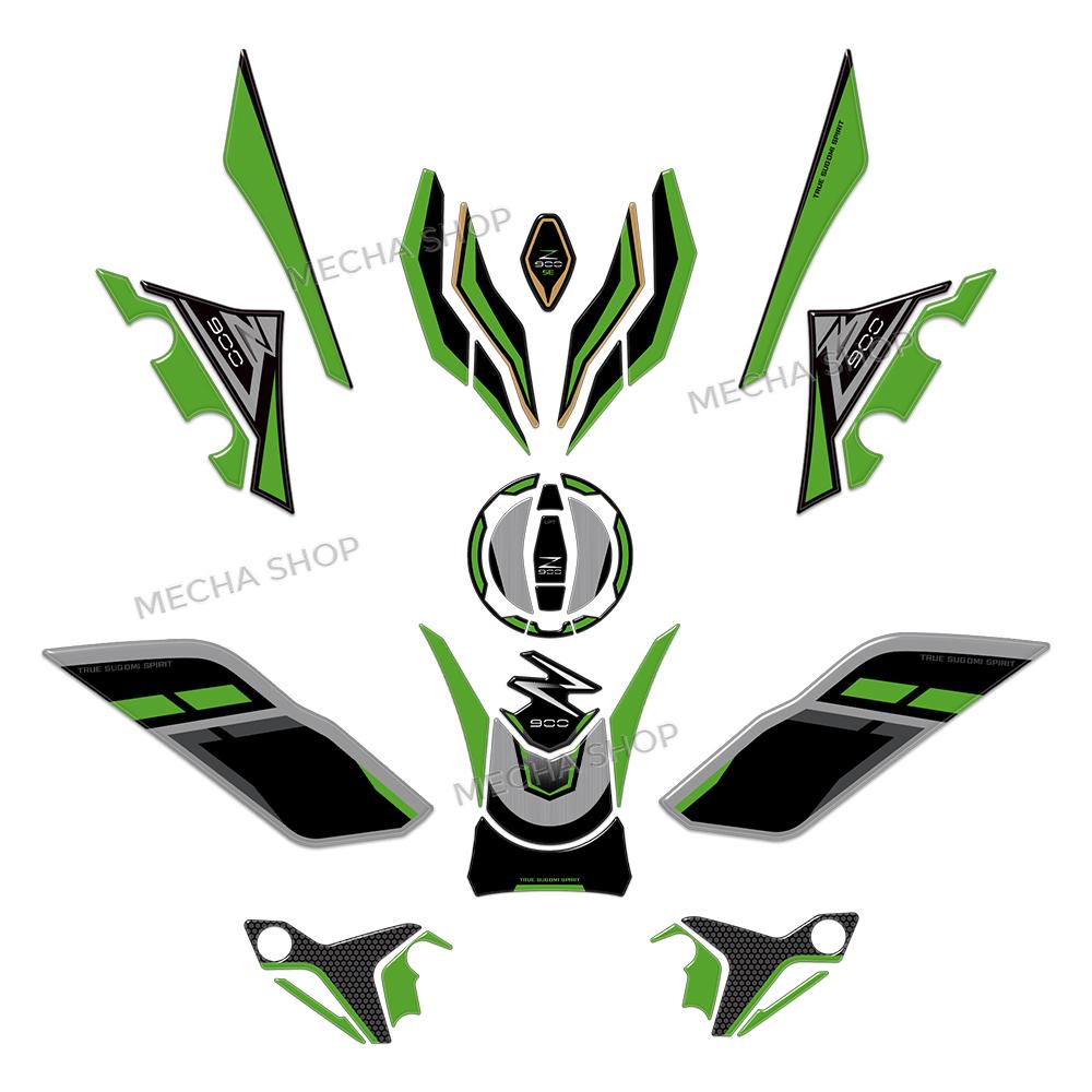 3D Motorcycle Fuel Tank Sticker Oil Gas Cap Cover Protector Decals Kit Accessories Waterproof For Z900 Z 900 SE 2025