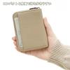 To all Genie Coin Case, Compact Mini Wallet with Dividers, RFID Protection, Small Leather Coin Purse, Lightweight, Card Storage, RFID Protection,