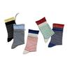 Autumn Socks: Women's Color-blocked Double Flared Rolled-up Trendy Socks, Mid-calf Socks, Striped Versatile Pile Socks