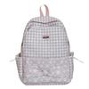 Schoolbag Bag Backpack Schoolbag Student High Value Plaid Backpack Large Capacity New Bag Korean Niche Lightweight