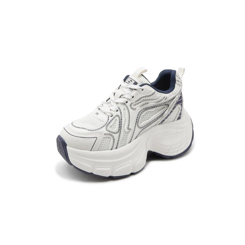 Thick-soled Internet celebrity fashion dad shoes women 2025 new casual versatile inner height increase lightweight small sports trendy shoes