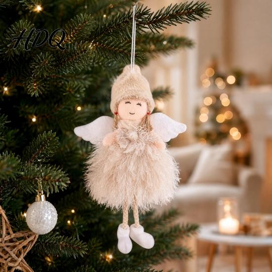 Partyzubehör Niedliche Plüsch-Engelsfigur Weihnachtsdekoration Kleine Fee Dekoration Anhänger