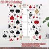 2D FLAT PRINTING 2pcs Curtains (Without Rod) Playing Card Symbols Popular Contemporary Curtains Versatile Polyester Fabric