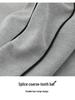 Wild Man Trendy American Letter Embroidery Waffle Knit Sweatshirt, Spring/Autumn Academy Style Half-Zip Polo