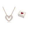 Swarovski Swan Heart Necklace Women Necklace Rose-Gold 5628657