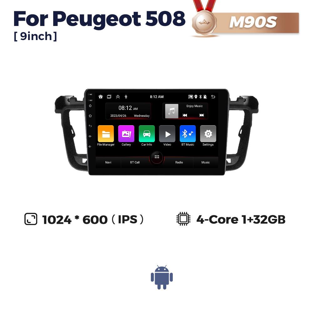 

Автомобильное радио NaviFly для Peugeot 508 508SW 2011-2018, мультимедийный проигрыватель, стерео, автоаудио, головное устройство, Android, 9 дюймов, навигация, GPS, BT