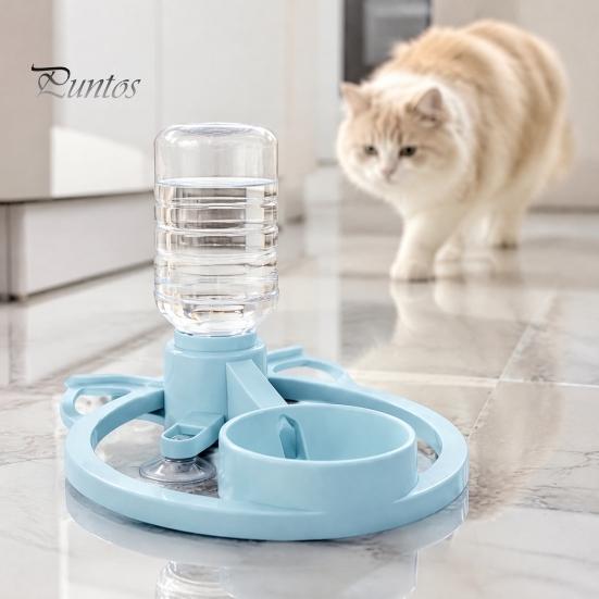 Modern Pet Water Dispenser Automatic Cat Dispenser, Bottle Adapter with Suction Cups, Non-Slip Portable Drinking Station for Kitten Puppy Travel