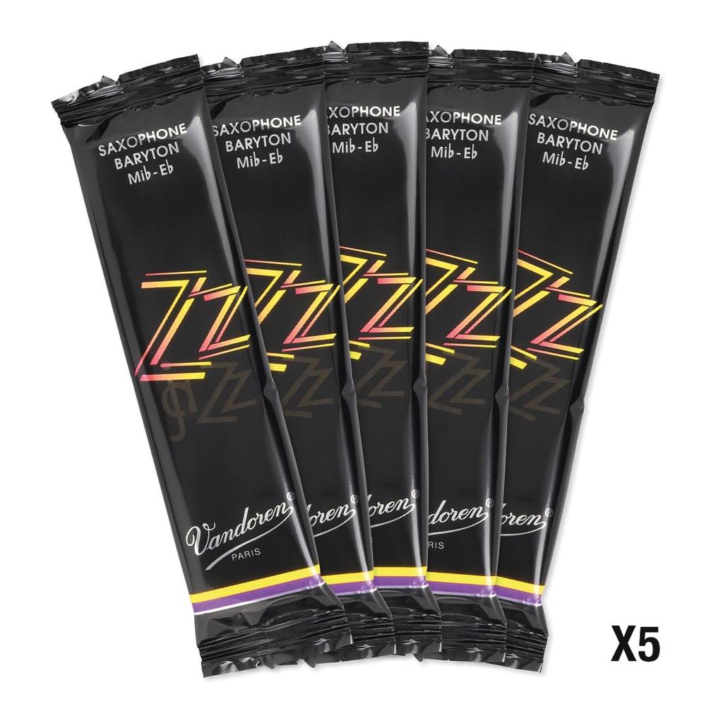 Vandoren Baritone Saxophone Reeds, ZZ Series, Hardness: 2-1/2 (5 Reeds)