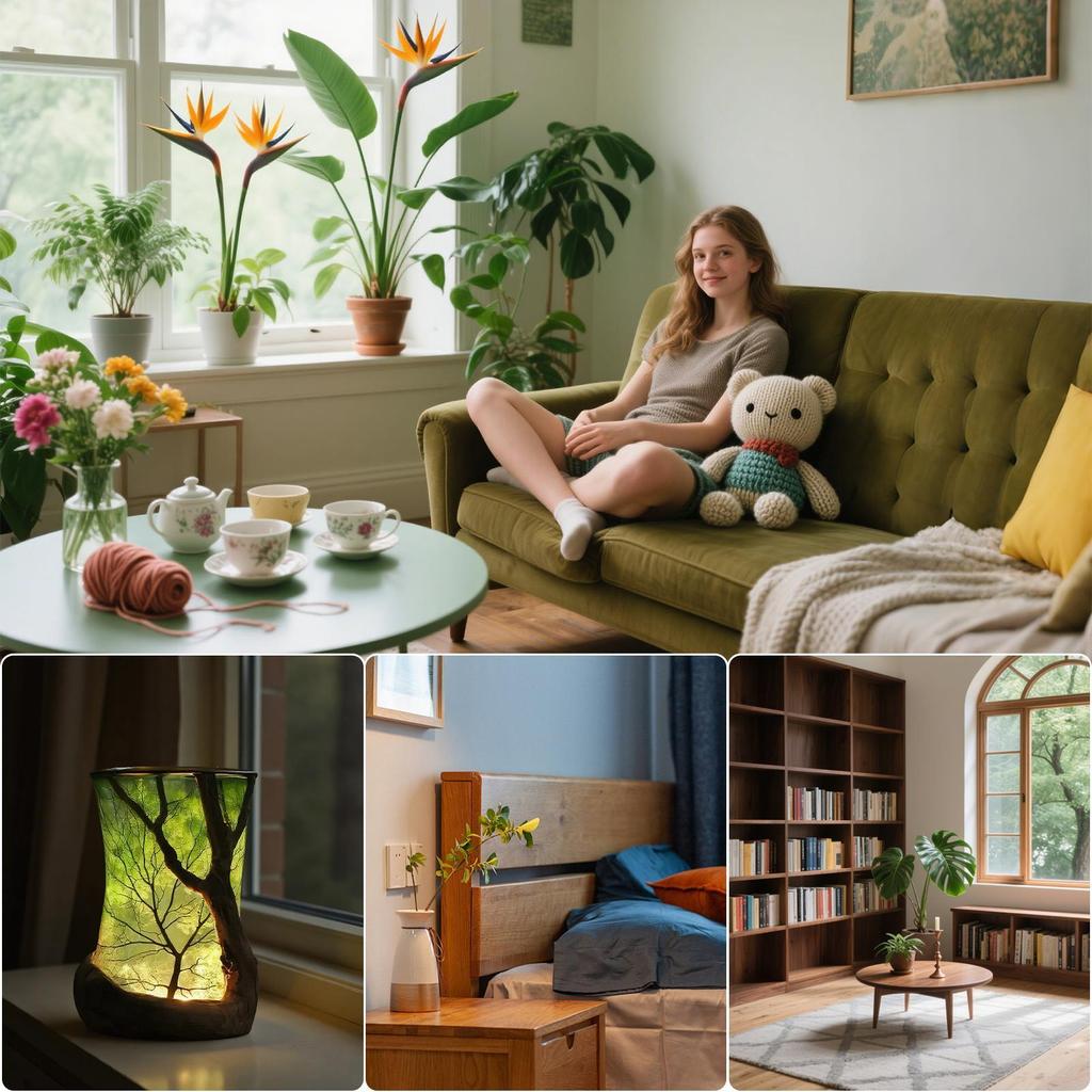 Aesthetic Lamp Tree Desk Lamp Decorative Lights Battery Operated Nightlight Home Decor for Adults Birthday Apartment Party