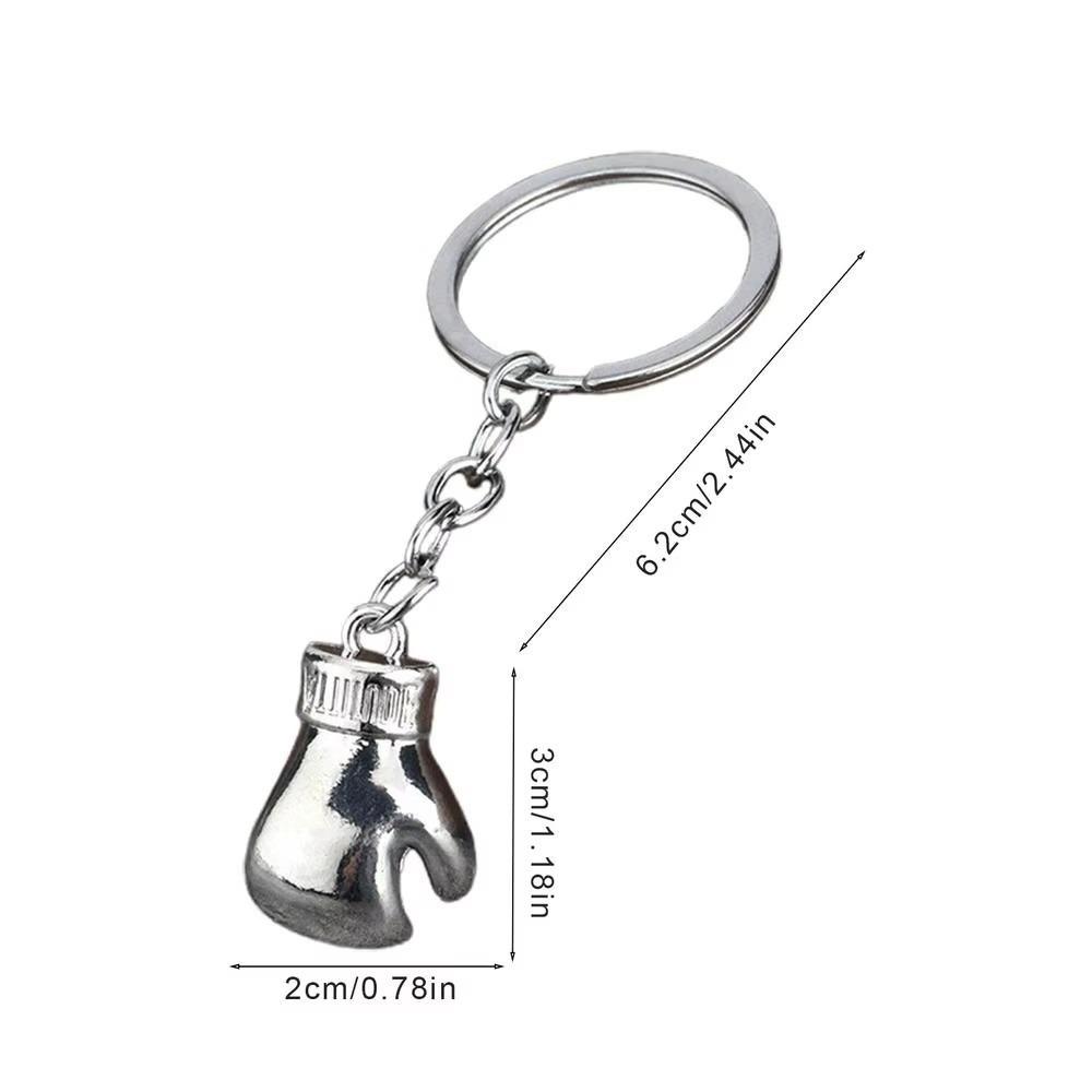 Creative Metal Boxing Glove Keychain Hanging Simulation Boxing 3D Modeling Car Keys Ornaments Bag Hanging Decoration