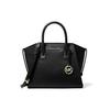 Avril Letter Logo Solid Color Commuter Style Leather Ear Bag Tote Shoulder Crossbody Bag Small Women Bags Black 35F1G4VM2L-001