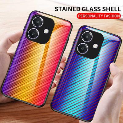 Bunte Gehärtete Glas Hülle Für Vivo Y72 Y52 5G Y19 Y29 Y39 V50 Y04 Realme 14 Pro C63 C61 C75 C71 OPPO A53 A52 A72 A5 Reno 13 Streifen Rückseite Handyhülle