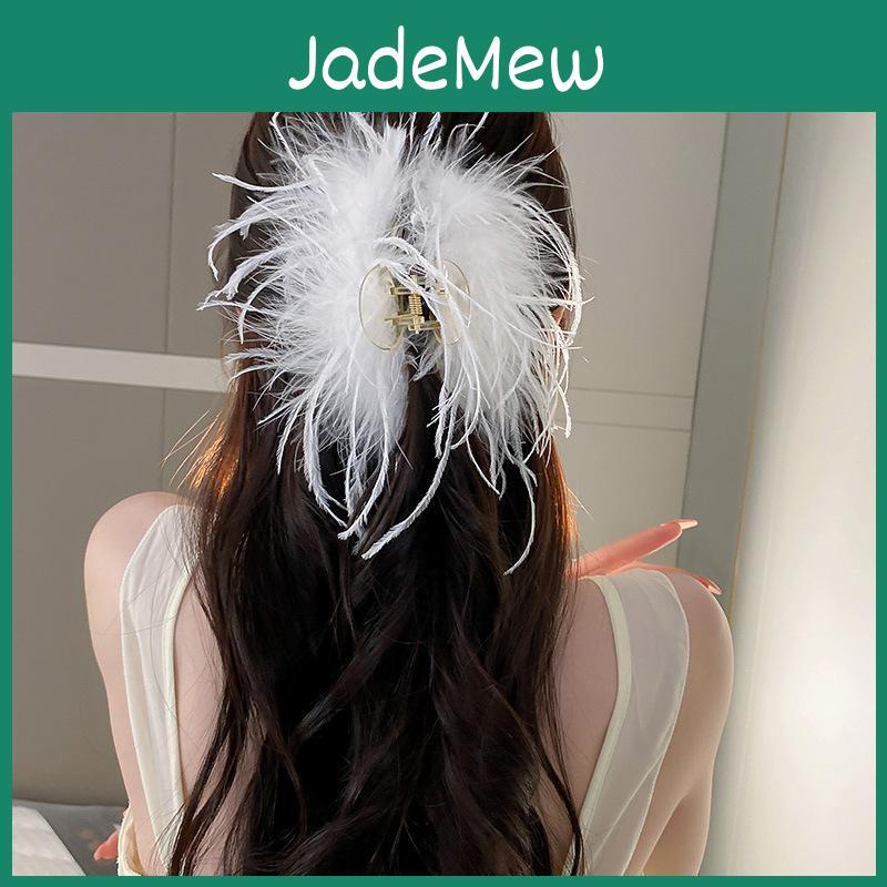 Ostrich Claw Cute Hair Feather Plush Hair Clip Clamps Winter Hairpins Fashion Women Hairgrips Hair Accessories Party