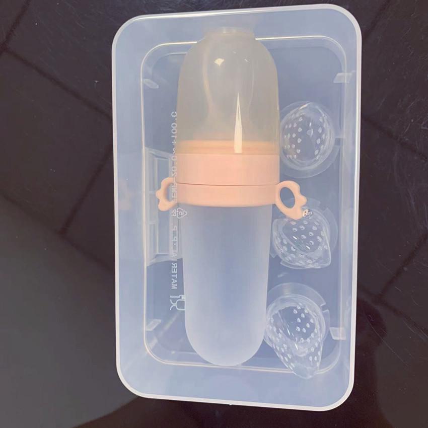 Baby Fruit and Vegetable Feeder Teether with Silicone Spoon