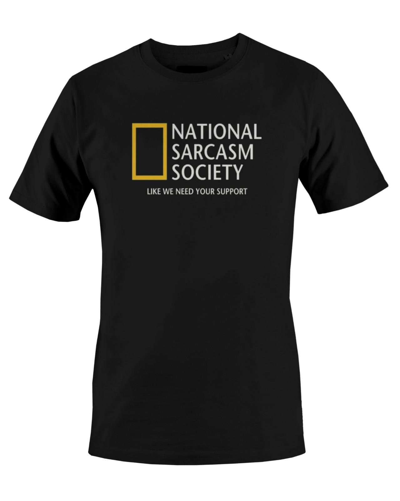National Sarcasm Society Geographic Parody GraphicMens T-Shirt S