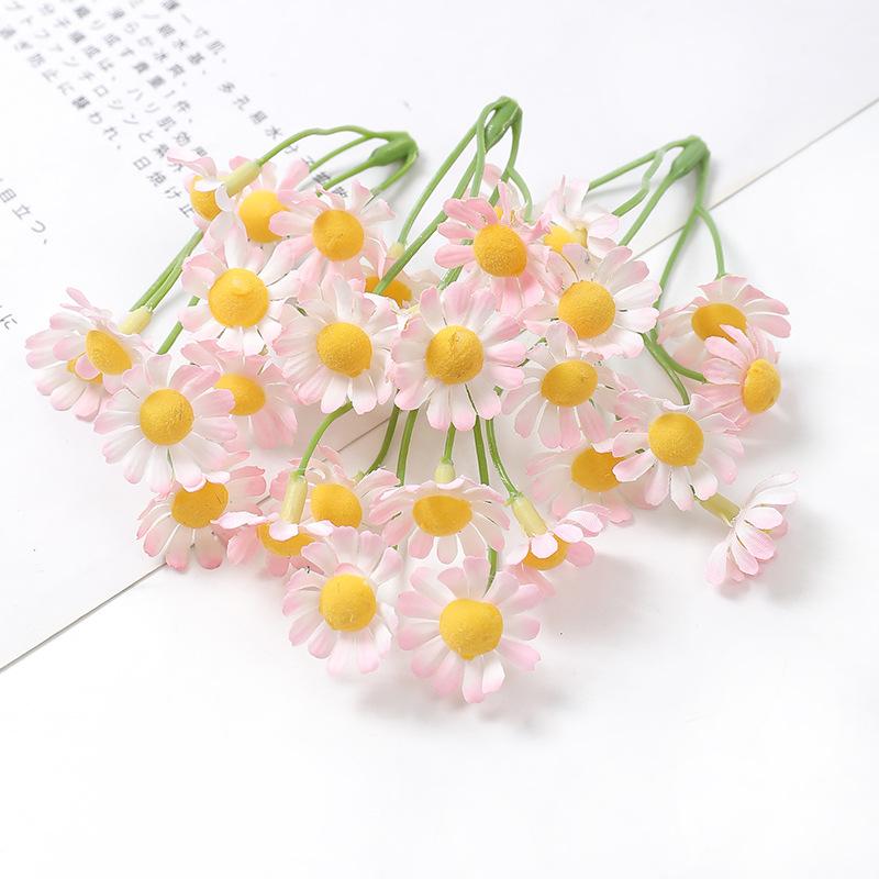 Forest Simulated Daisy Bunch of Plastic Flowers DIY Straw Hat Clothing Decoration Silk Flowers