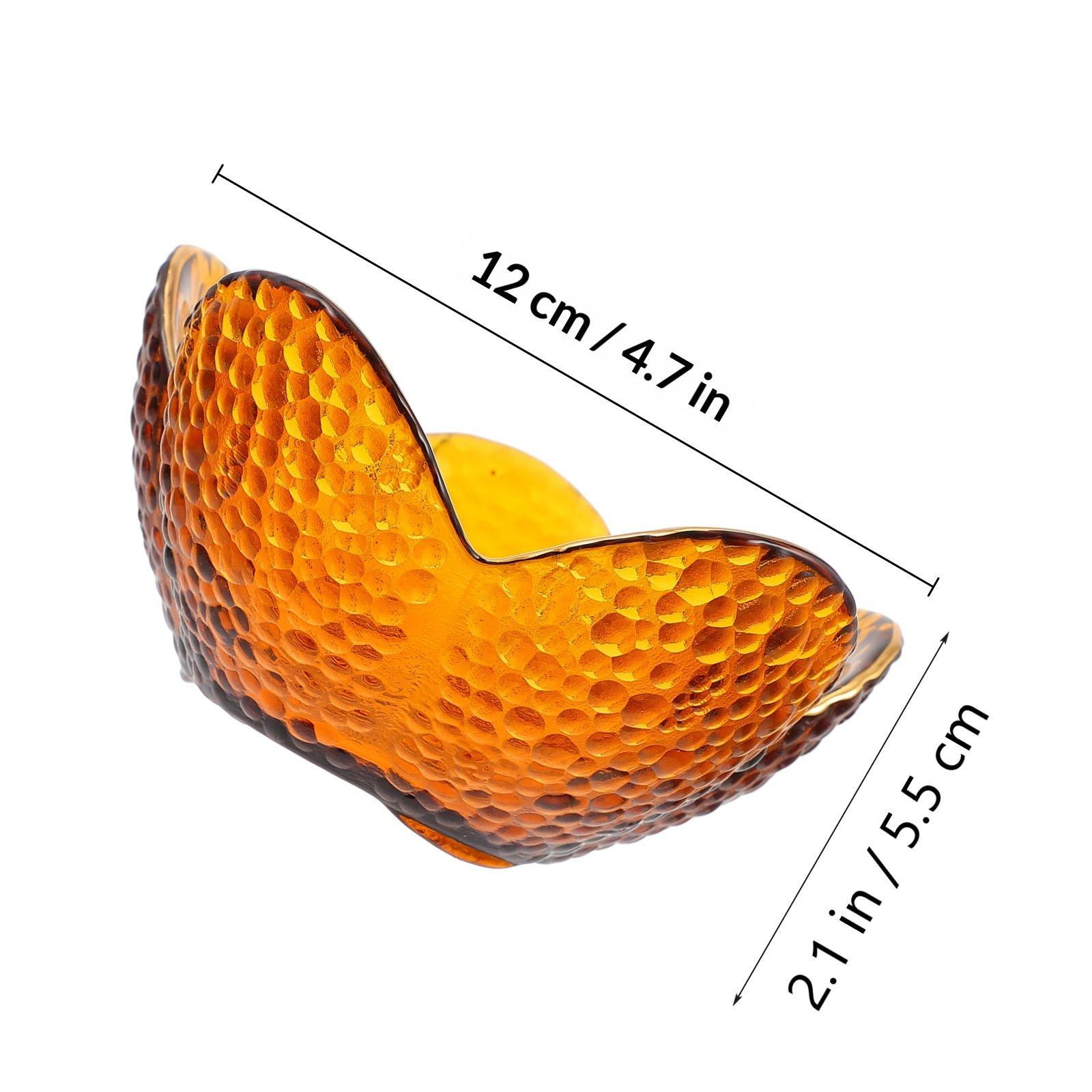 

1Pcs Gold-Trimmed Lotus Glass Bowl Elegant Food Serving Plate for Salad Dessert Appetizers Snacks Storage Home Tableware Gift коричневый