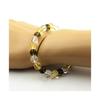 Pierres et Minéraux. Bracelet Perles Quartz fumé + Citrine + Quartz 8 mm. Fabriqué en France.