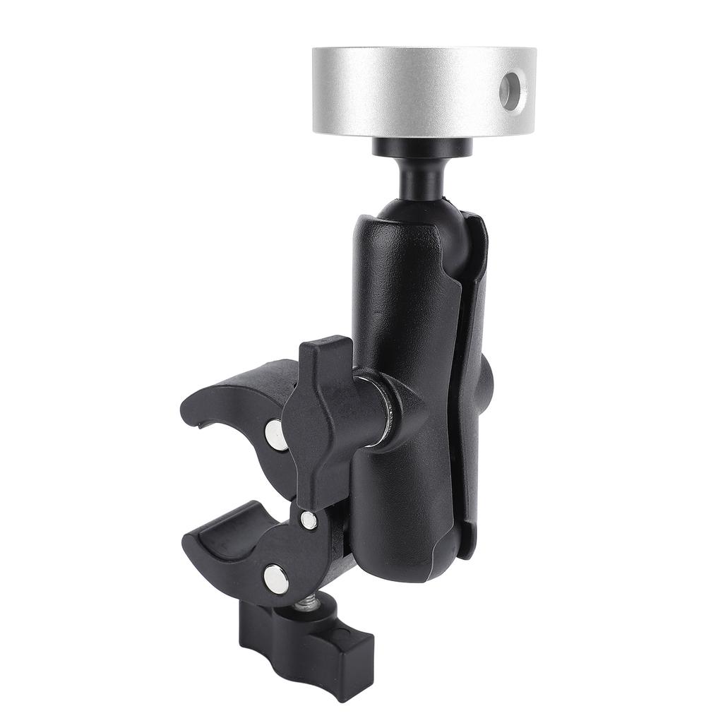 Rv Ladder Mount for Mini ABS Aluminum Alloy Multifunction Adjustable Clamp Mount for Pole RV Trailer Yacht Silver