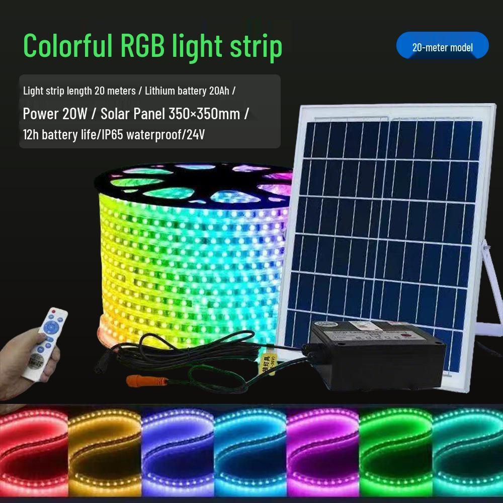 Waterproof Outdoor RGB LED Strip Lights with Remote Control