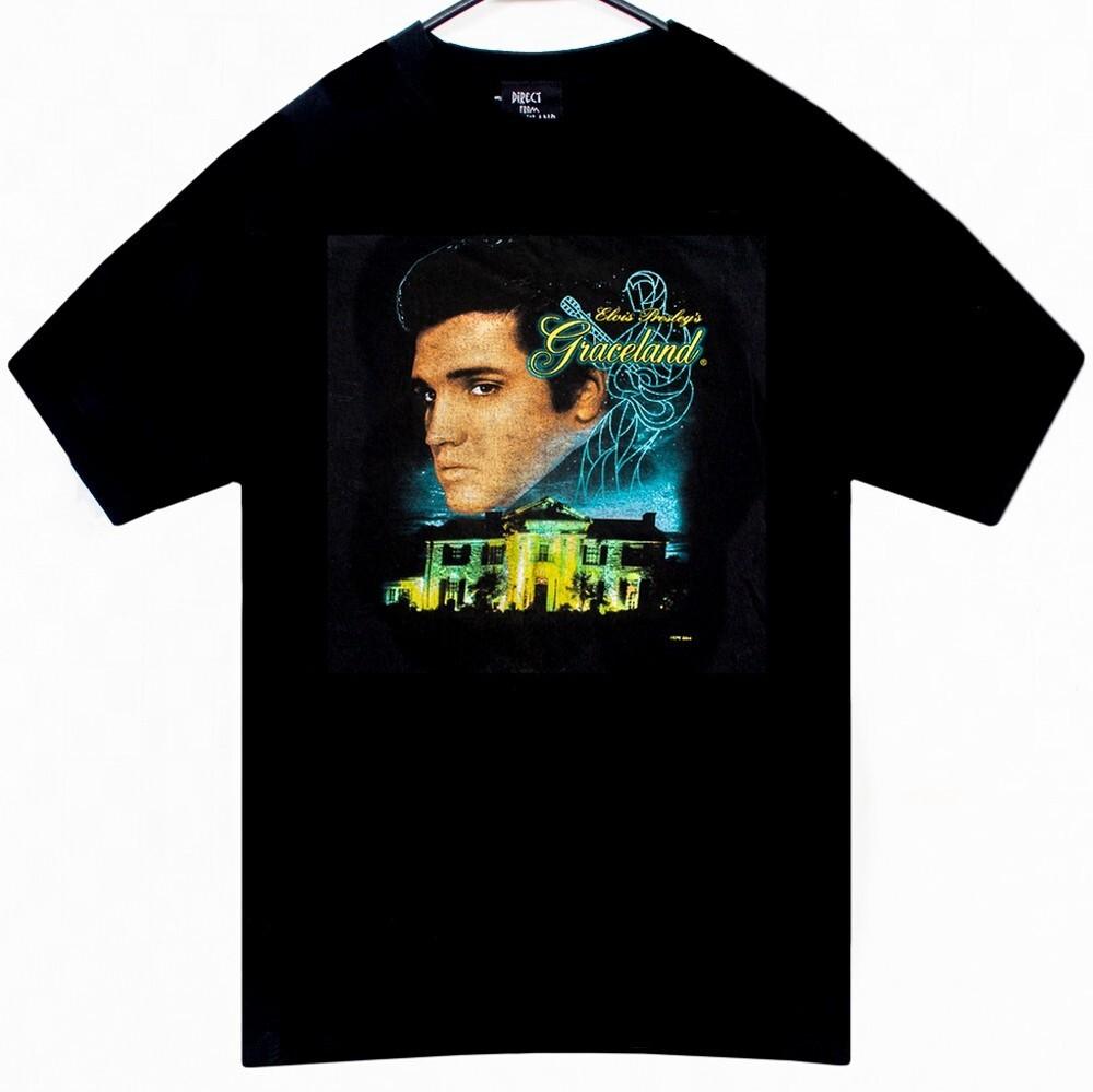 Elvis Presley Men's T-Shirt Size M Direct From Graceland 2004 Black