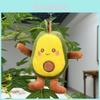 Cute Avocado Plush Doll Keychain Soft Toy With Silver And Gold Chains Ideal For Gifts