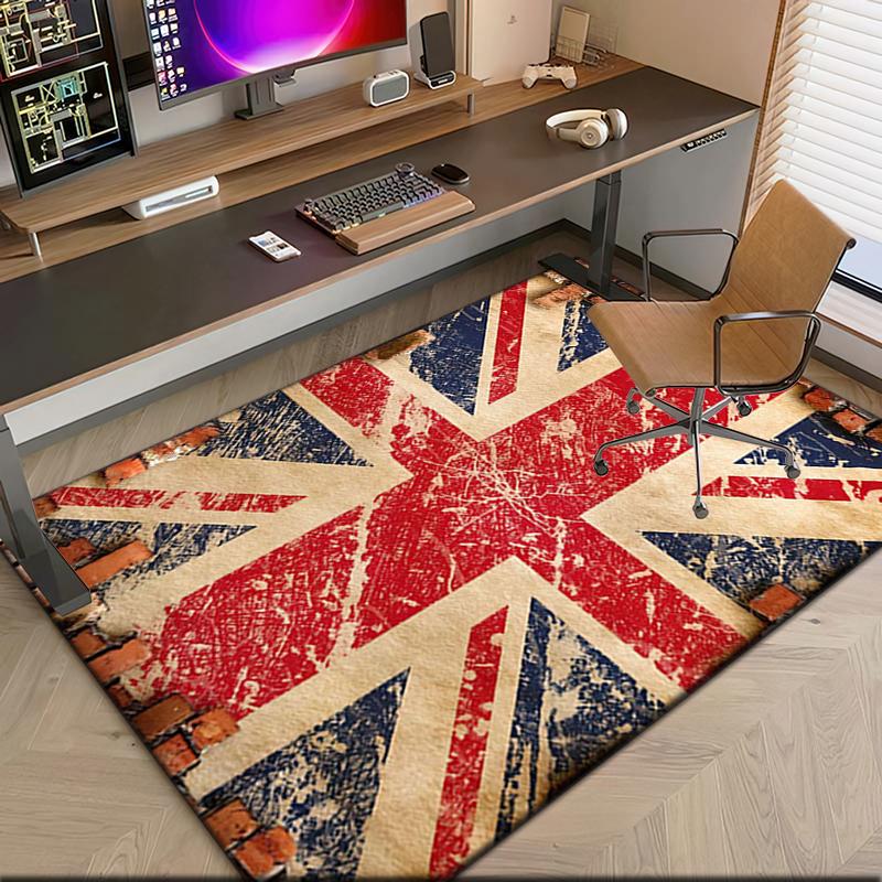 1pc British flag Carpet Rug for Living Room Bedroom Home Sofa Decoration,Kids play Non-slip Floor Mat