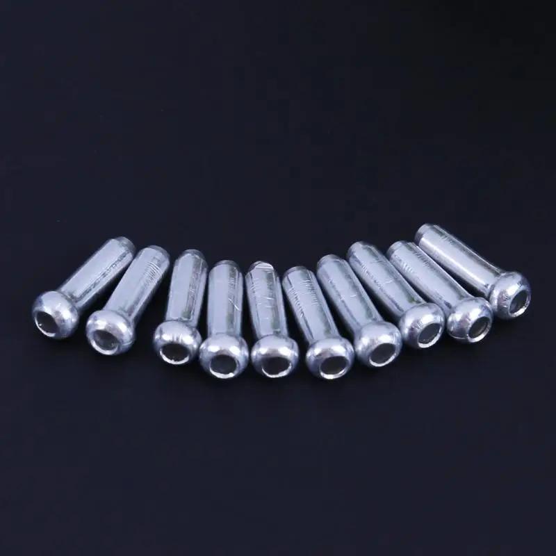 Bicycle Cable End Caps 50/100/200PCS Bike Bicycle Brake Shifter Aluminum Inner Cable Tips Crimps Cycle Cycling Parts Derailleur