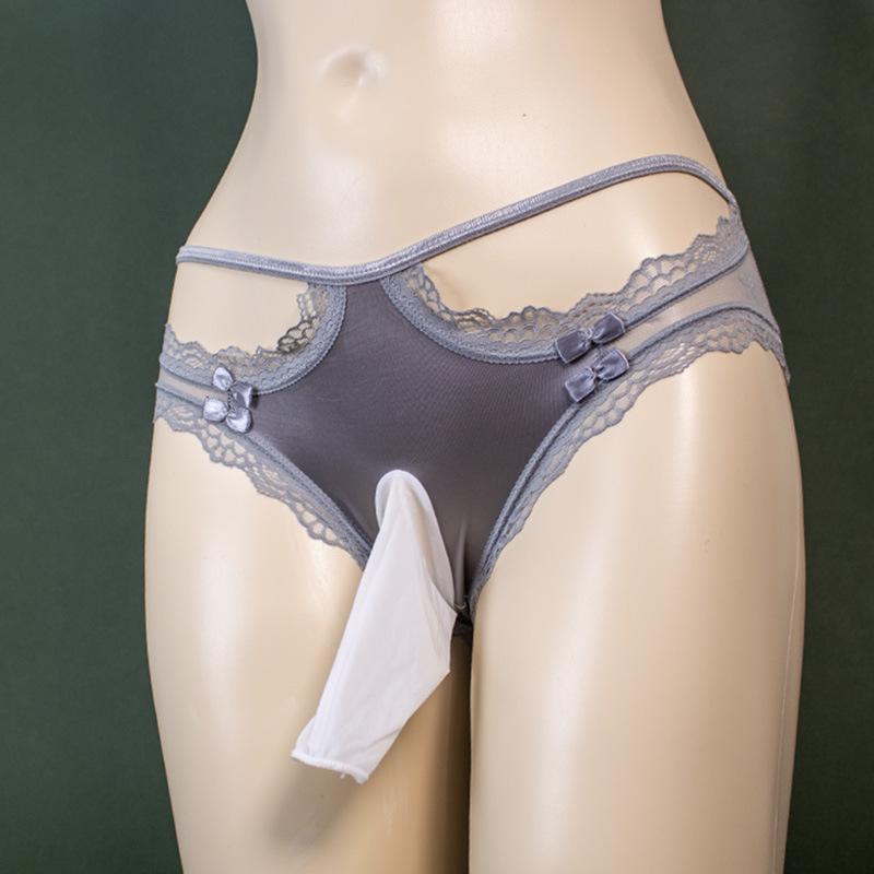 Women Panties For Men Lace See-Through Butt Underwear Sissy Gay Male Lingerie Seamless Stretch Penis Sheath Bugle Pouch Brief