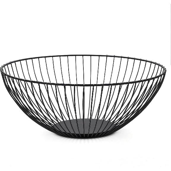 HOMQUEN Fruit Basket, Fruit Bowl, Metal Wire Fruit Basket for kitchen, Fruit Bowl for Kitchen Counter, Basket for Fruits, Vegetables, Breads, Snacks,