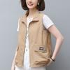 Spring, Summer and Autumn Casual Plus-size Loose Outerwear Sleeveless Vest Jacket for Women
