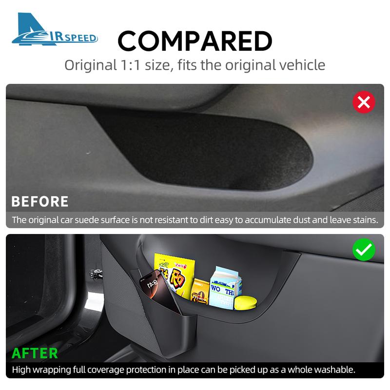 Silikon-Autotür-Aufbewahrungsbox für Tesla Model Y Juniper 2025 2026-UP Vollabdeckung Vorne und Hinten Türgriff-Organizer Zubehör