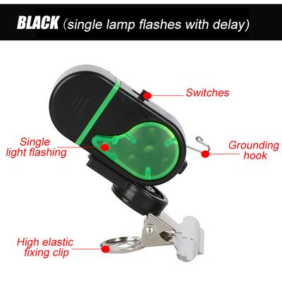 Fish Bite Lure Alarm Double-lamp Electric Fishing Alarm High Volume Alert Alarm Sound Bell Sensitive Accessories Fishing Tackle