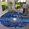 Sheffield Wednesday Football Club Custom Name Round Area Rug,Carpet Rug for Living Room Bedroom Sofa Playroom Decor,Non-slip Floor Mat