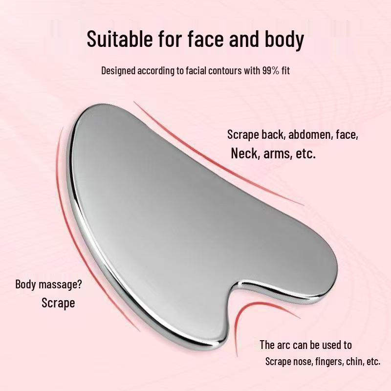 Stainless Steel Heart-Shaped Gua Sha Facial & Body Massage Tool