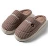 Fluffy Slippers Women's Autumn and Winter Warm Thick-bottomed Plush Slippers Home Indoor Cotton Slippers Men