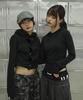 Small Logo Side Button Shirred Hooded Top [Black]