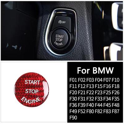 Carbon Fiber Start Stop Push Button Engine Ignition Switch Protective Sticker For BMW F10 F20 F15 F21 F32 F36 F02 F11 F90